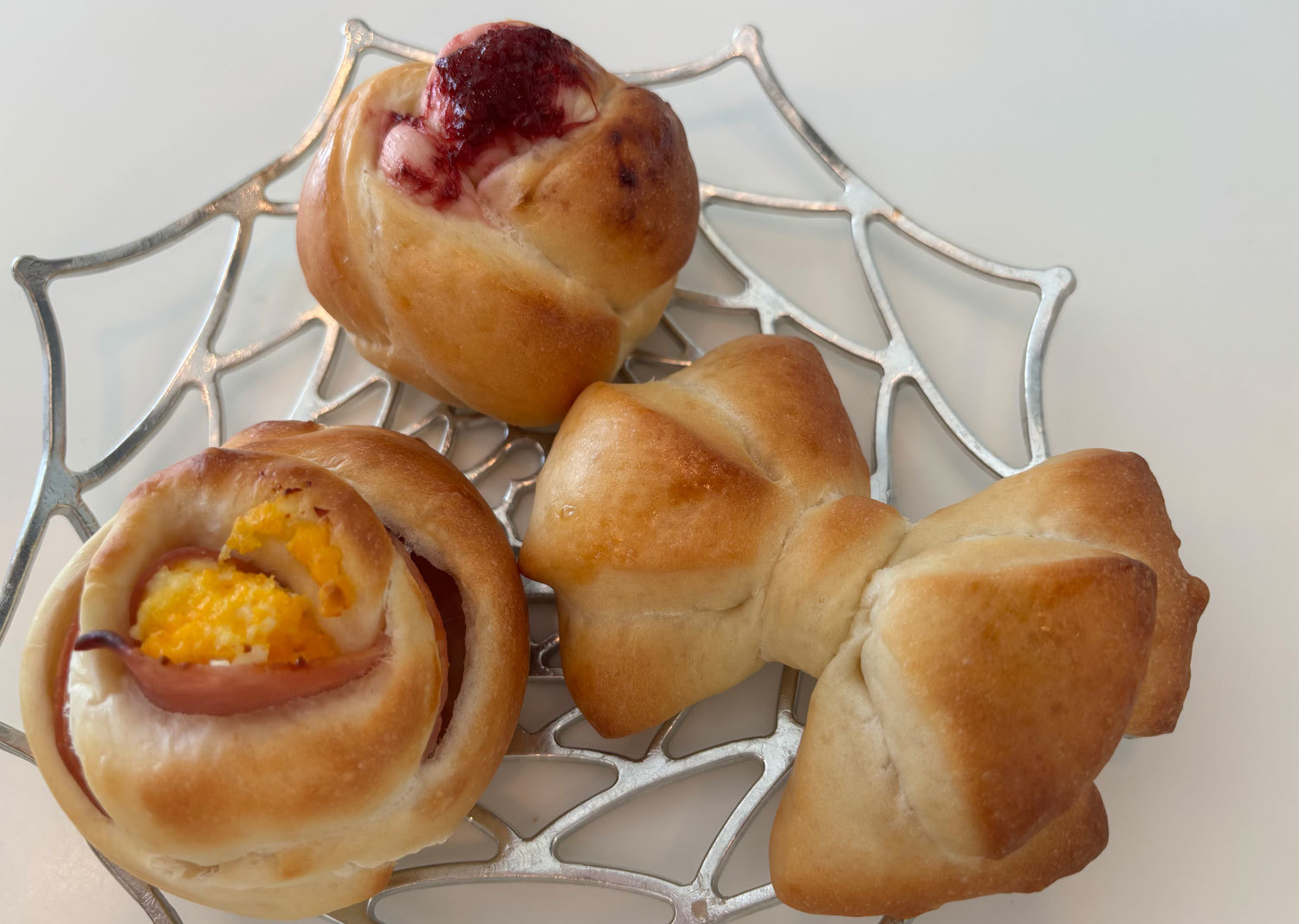 お花パンとリボンパン